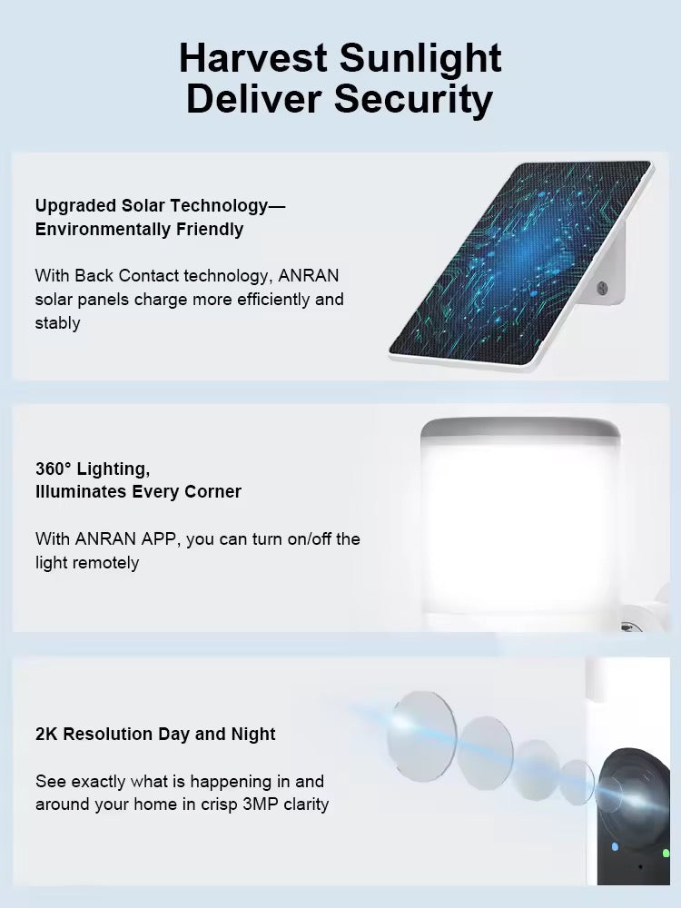 Mini Solar Kamera mit Licht