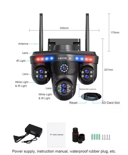 LS Vision Wifi Kamera mit 10 fach Zoom