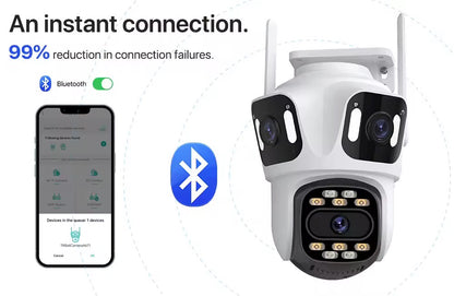 PTZ Wifi Kamera mit drei Objektiv