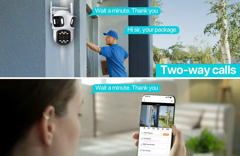 PTZ Wifi Kamera mit drei Objektiv